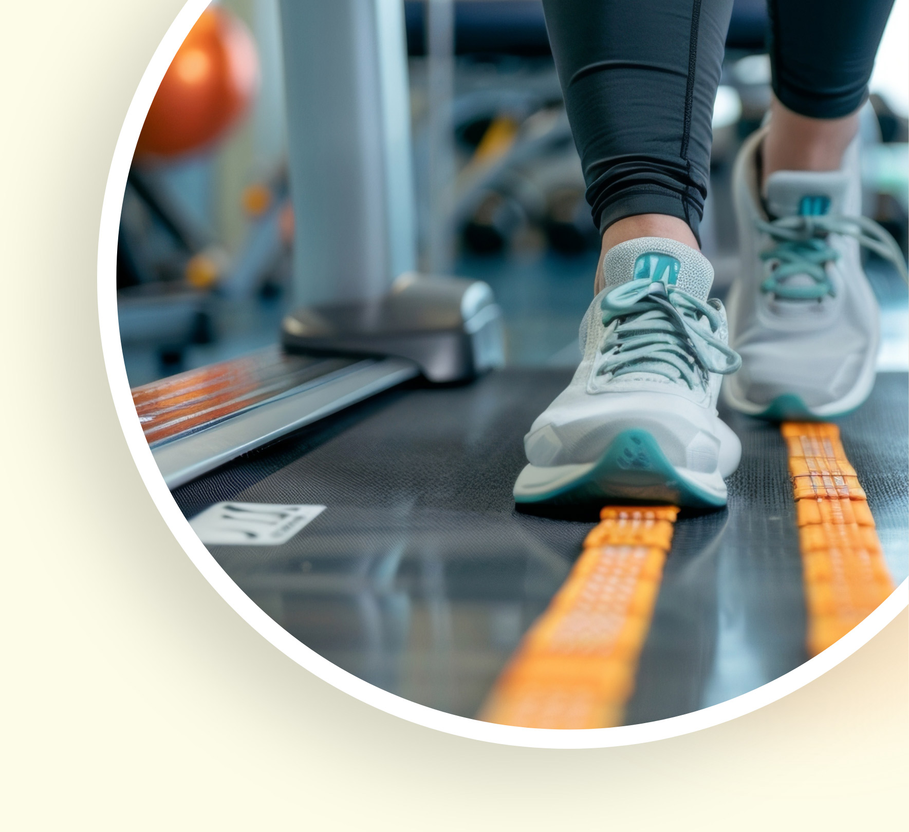 Adobe Stock Ai Generated image of woman from calves down walking on a treadmill